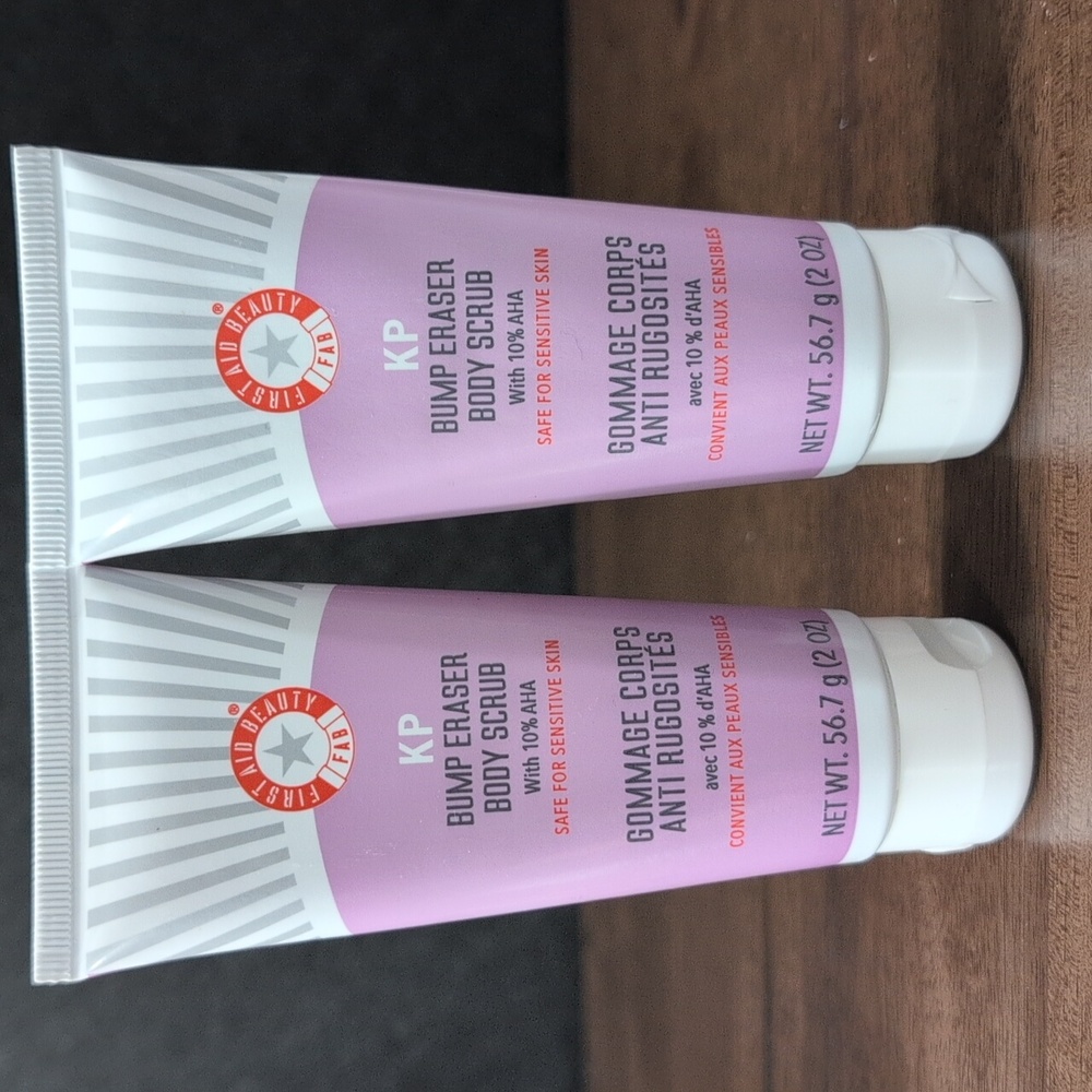 First Aid Beauty KP Bump Eraser Body Scrub With 10% AHA  2 Pack - 2oz Each